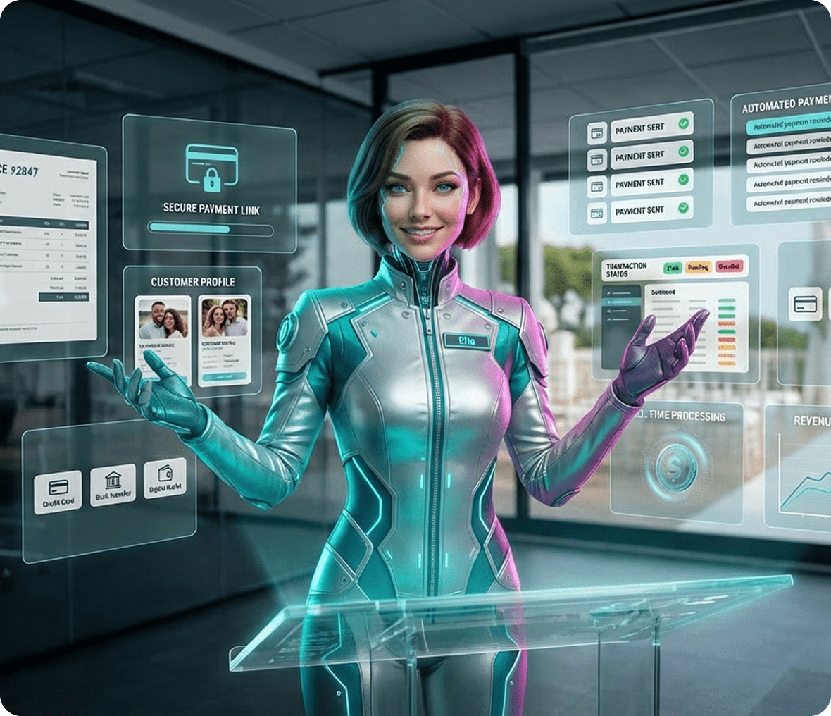 Holographic technology in modern business setting