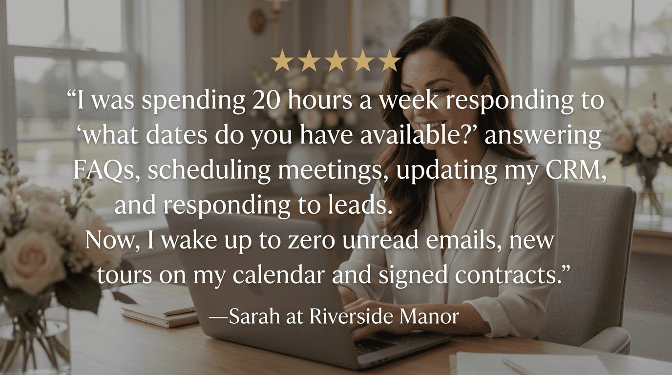 Sarah praises Riverside Manor's time-saving solution.