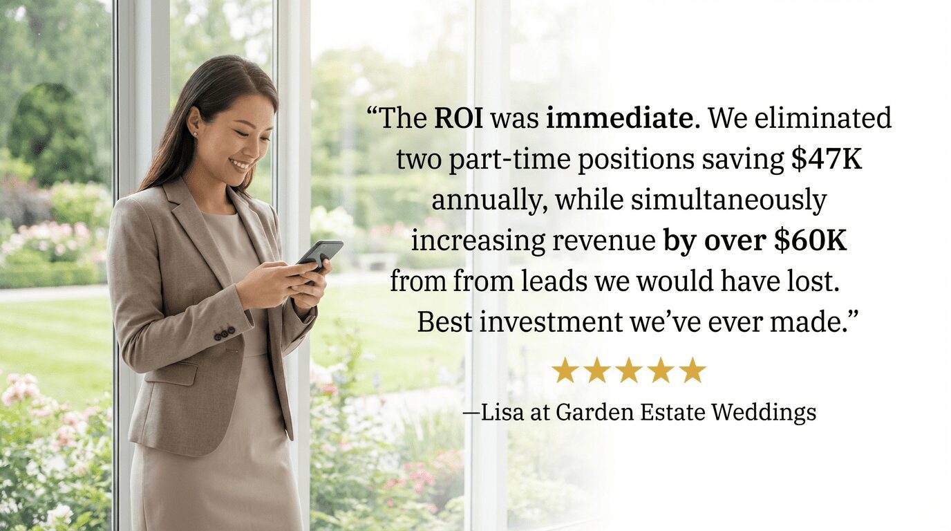 ROI testimonial with star rating