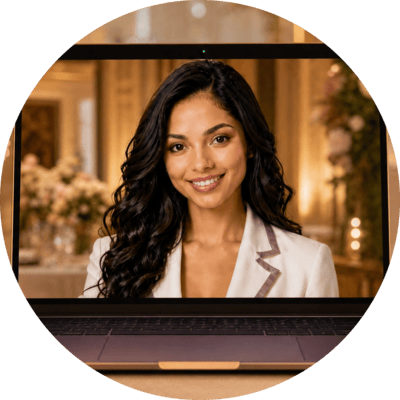 AI Video Meetings on Laptop with Ella